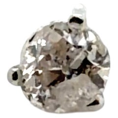 Victorian Single Diamond Stud Earring Mined .25ct Old Mine Original 1880's