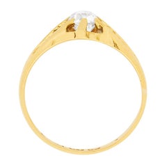 Victorian Single Stone Signet Ring, circa 1900s