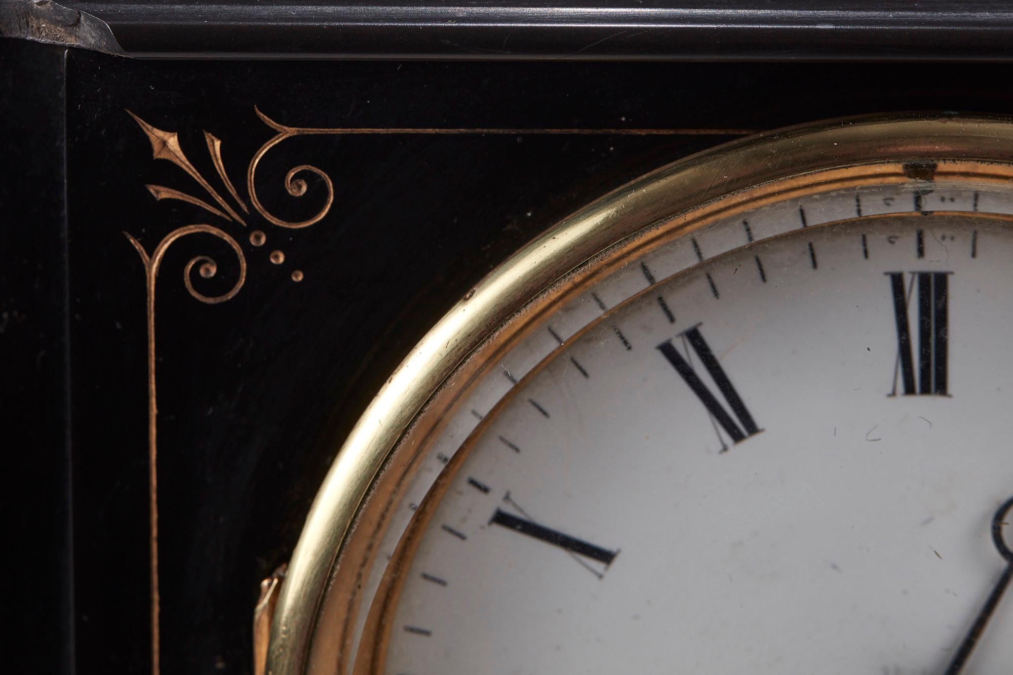 Victorian Slate & Rouge Marble Architectural Mantle Clock In Excellent Condition In Stutton, GB
