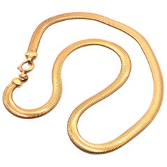 Vintage Slinky 9 Karat Gold Necklace Collar, circa 1940
