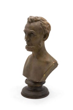 Victorian Small Plaster Lincoln Bust