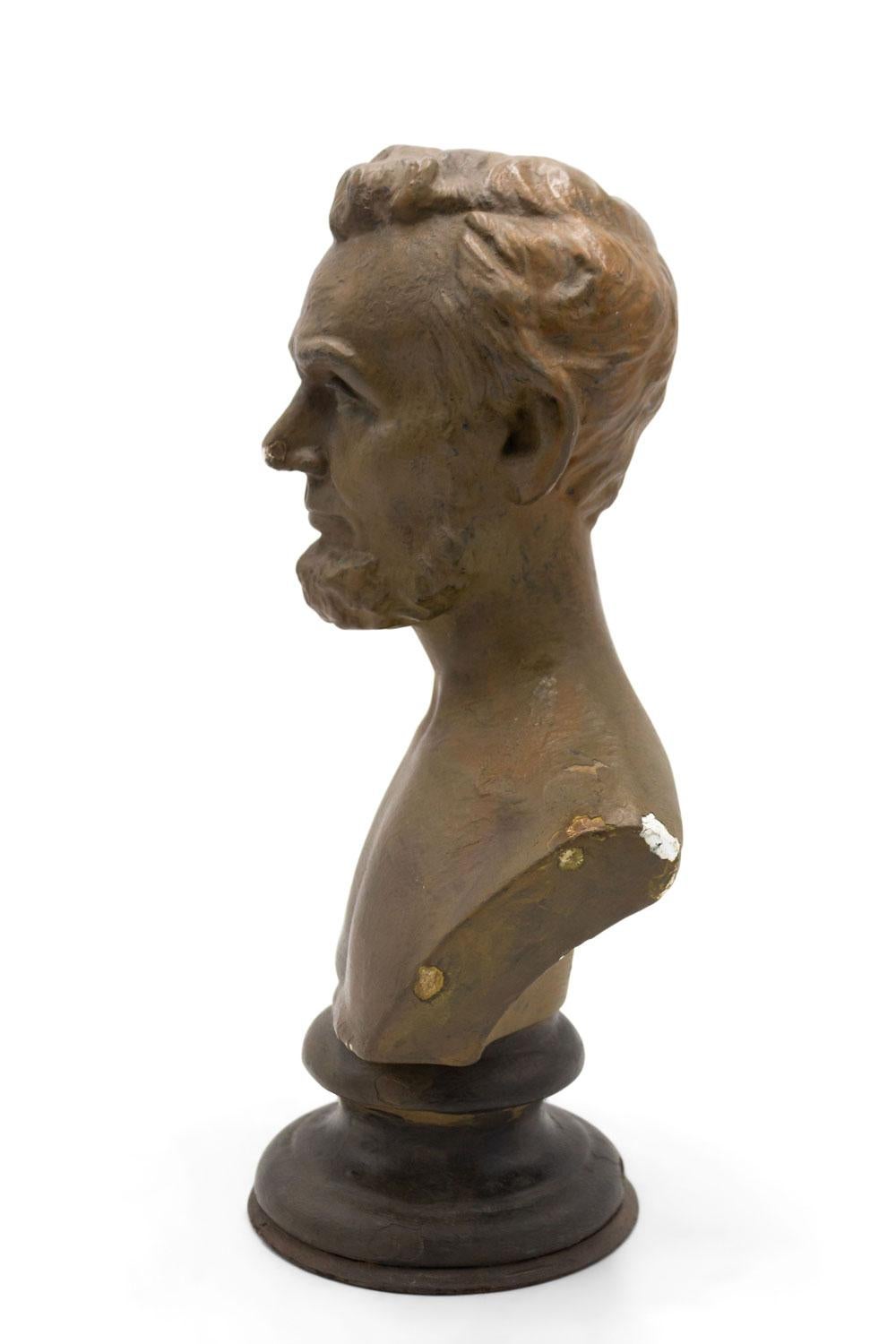 Viktorianische kleine Gipsbüste von Lincoln (amerikanisch) im Angebot