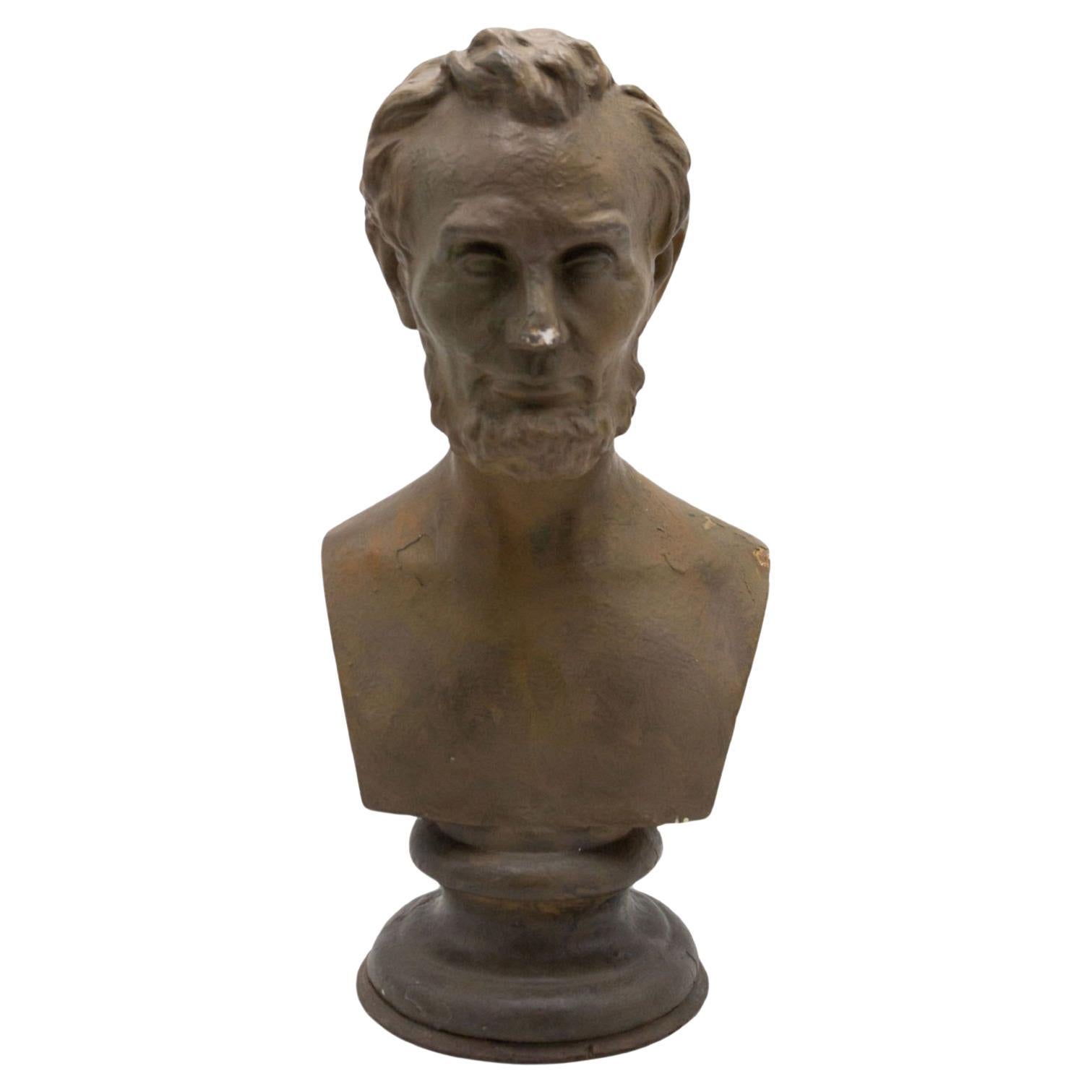 Victorian Small Plaster Lincoln Bust