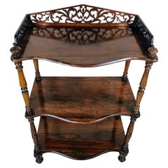 Antique Victorian Small Rosewood Whatnot