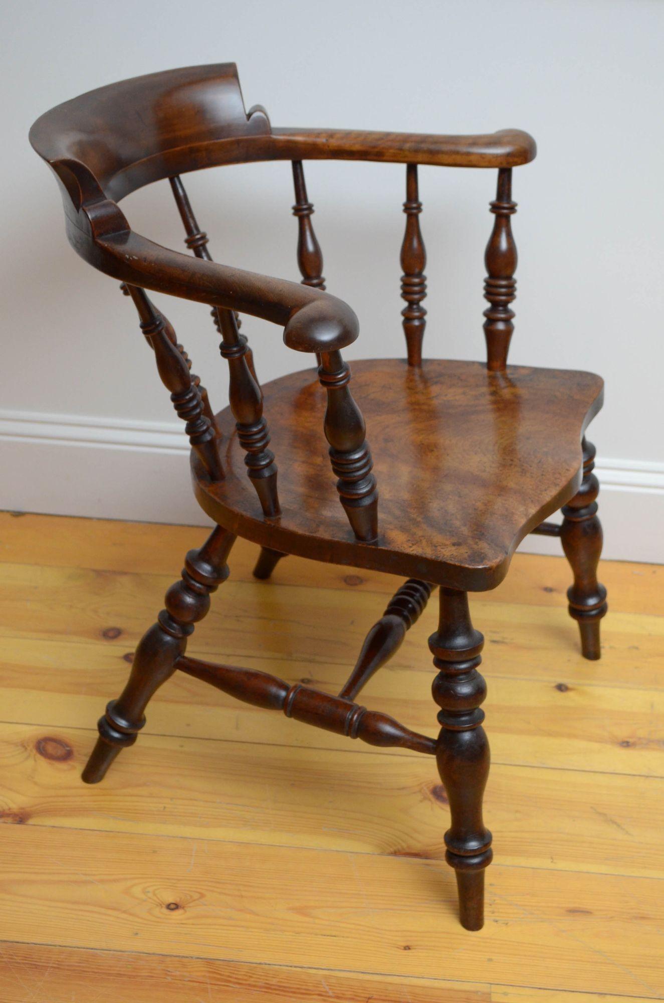 Victorian Smokers Bow Chair For Sale 3