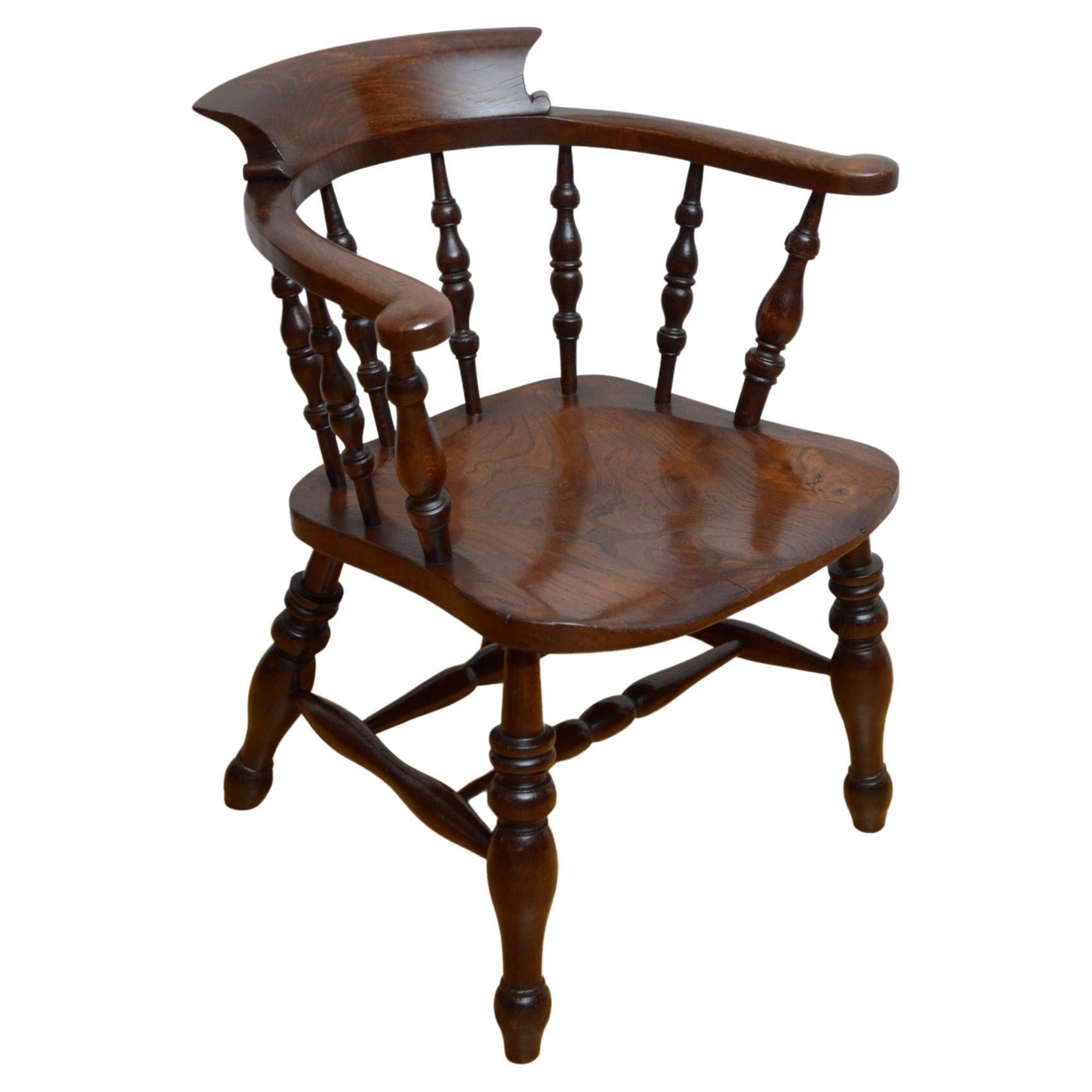 Victorian Smokers Bow Chair For Sale