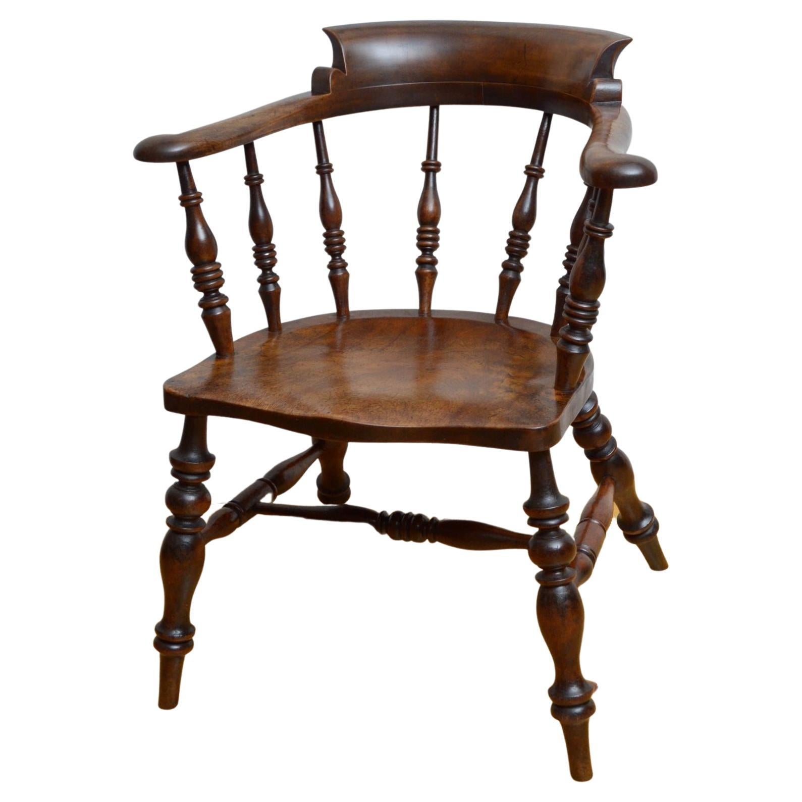 Victorian Smokers Bow Chair For Sale