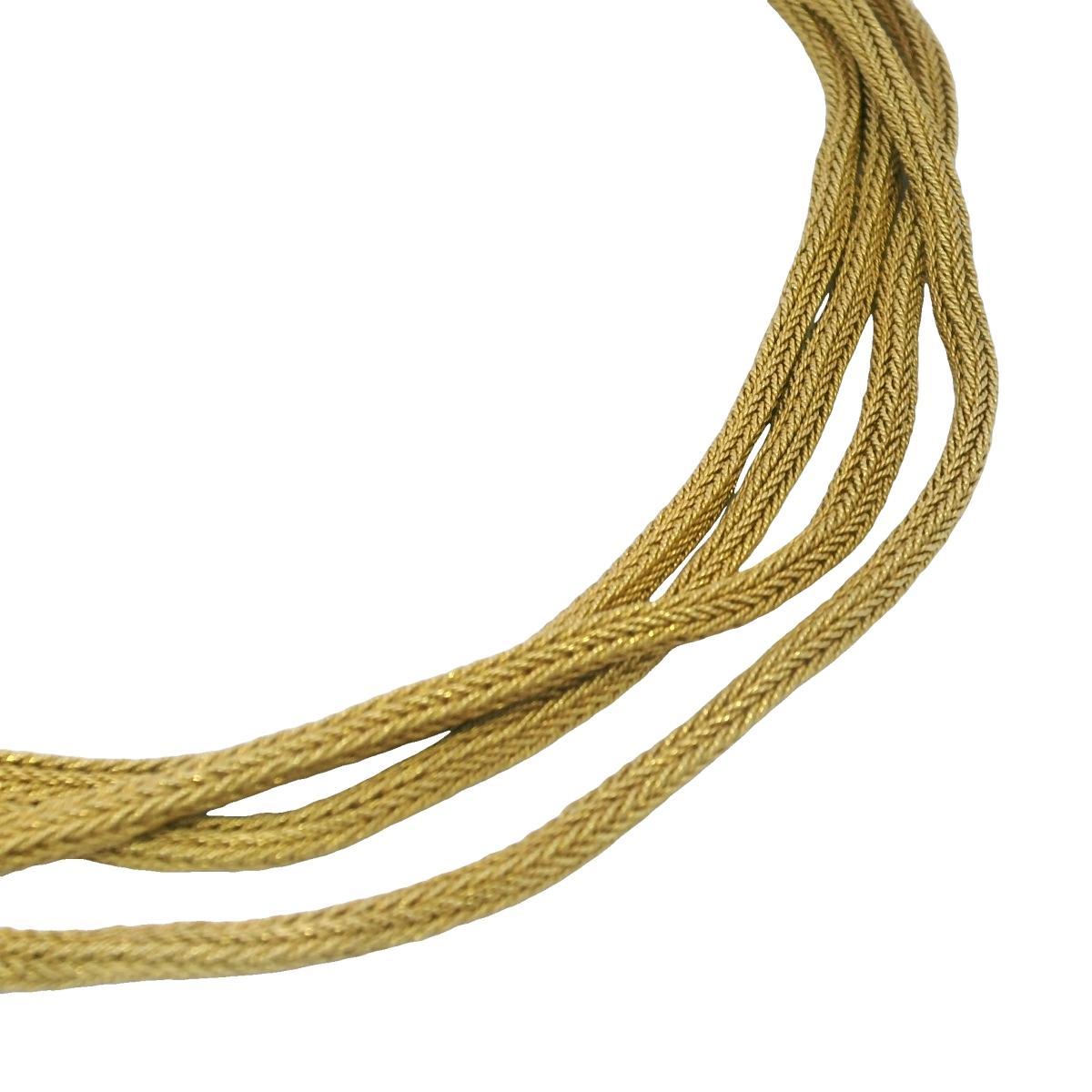 Victorian Snake Long Necklace 21K Yellow Gold 51