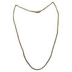 Antique Victorian Snake Long Necklace 21K Yellow Gold 51" Length