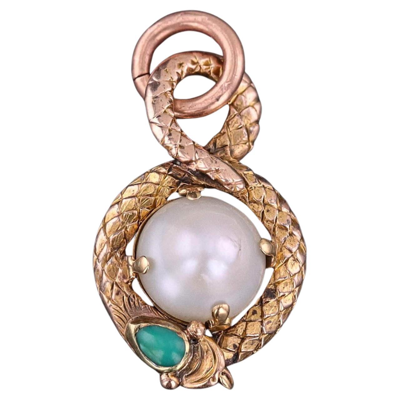 Victorian Snake Pendant of 12ct Gold