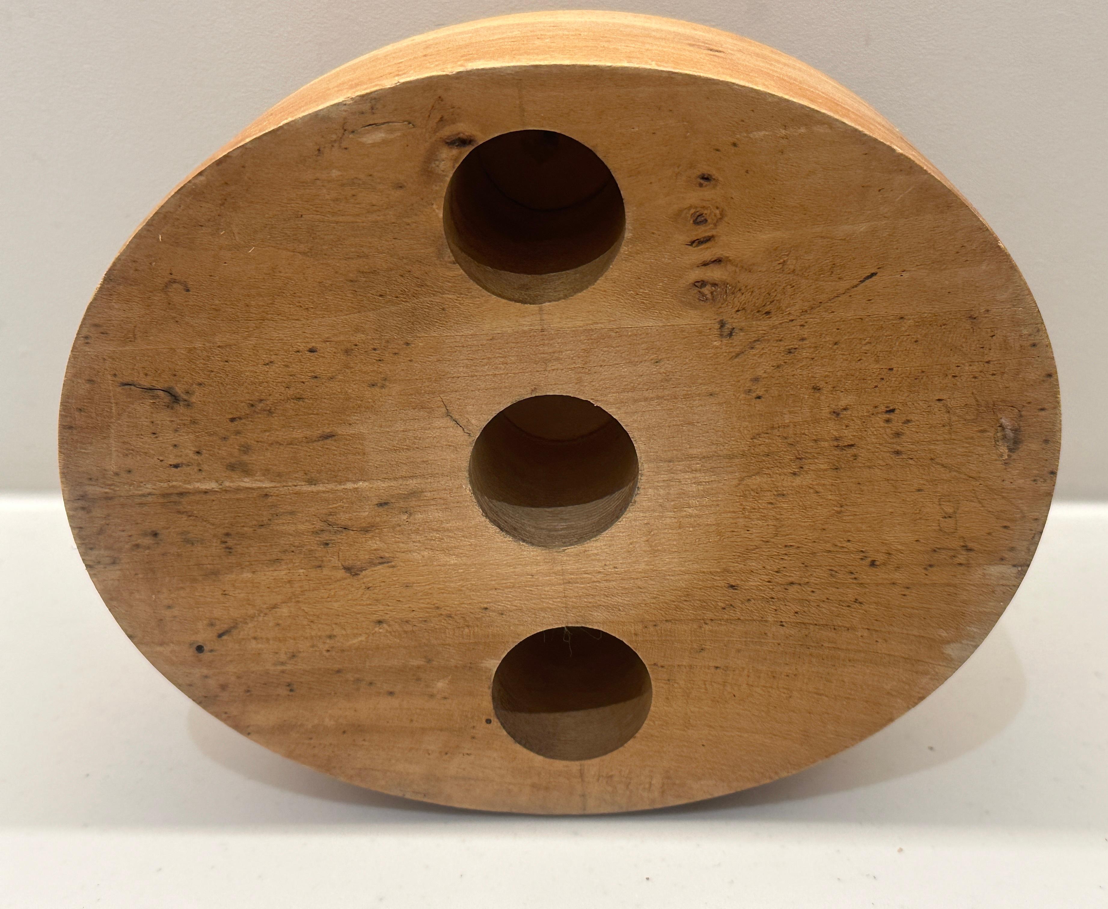 Victorian Solid Beech Hat Block Industrial Millinery Display Stand 21 1/2 12