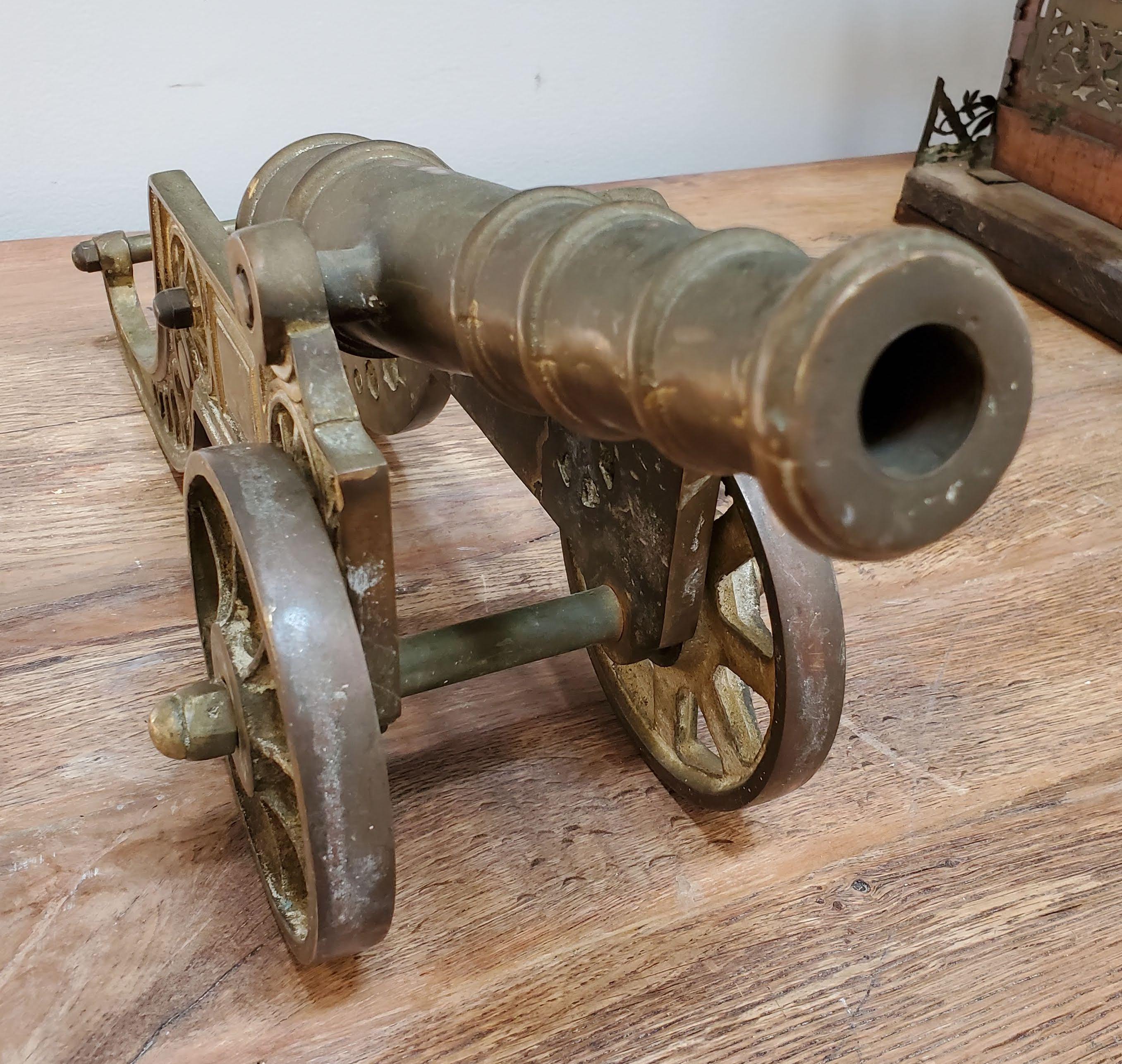 small brass cannon