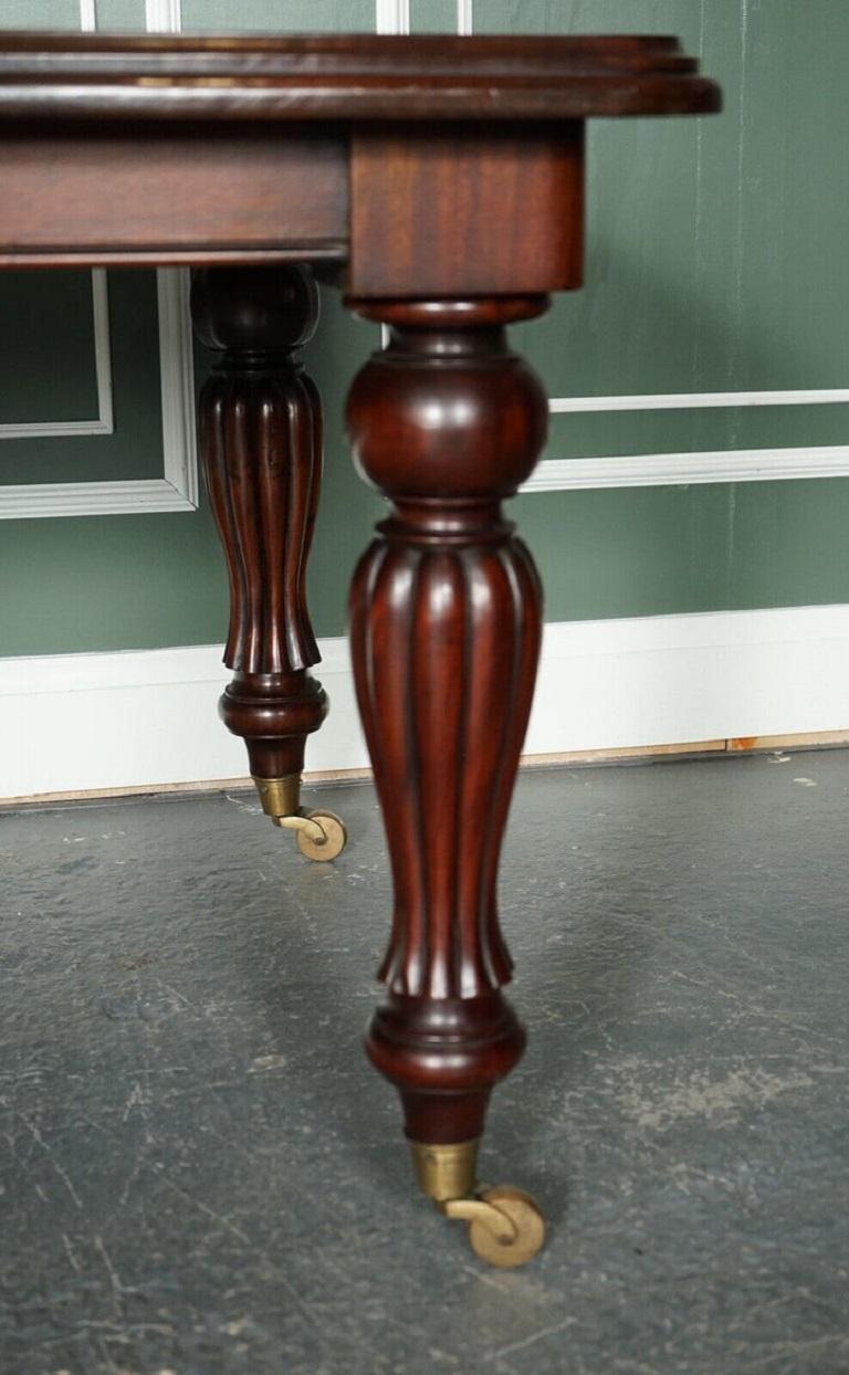 Hardwood Victorian Solid Dining Table with Elegant Turned Legs, 19th Century For Sale