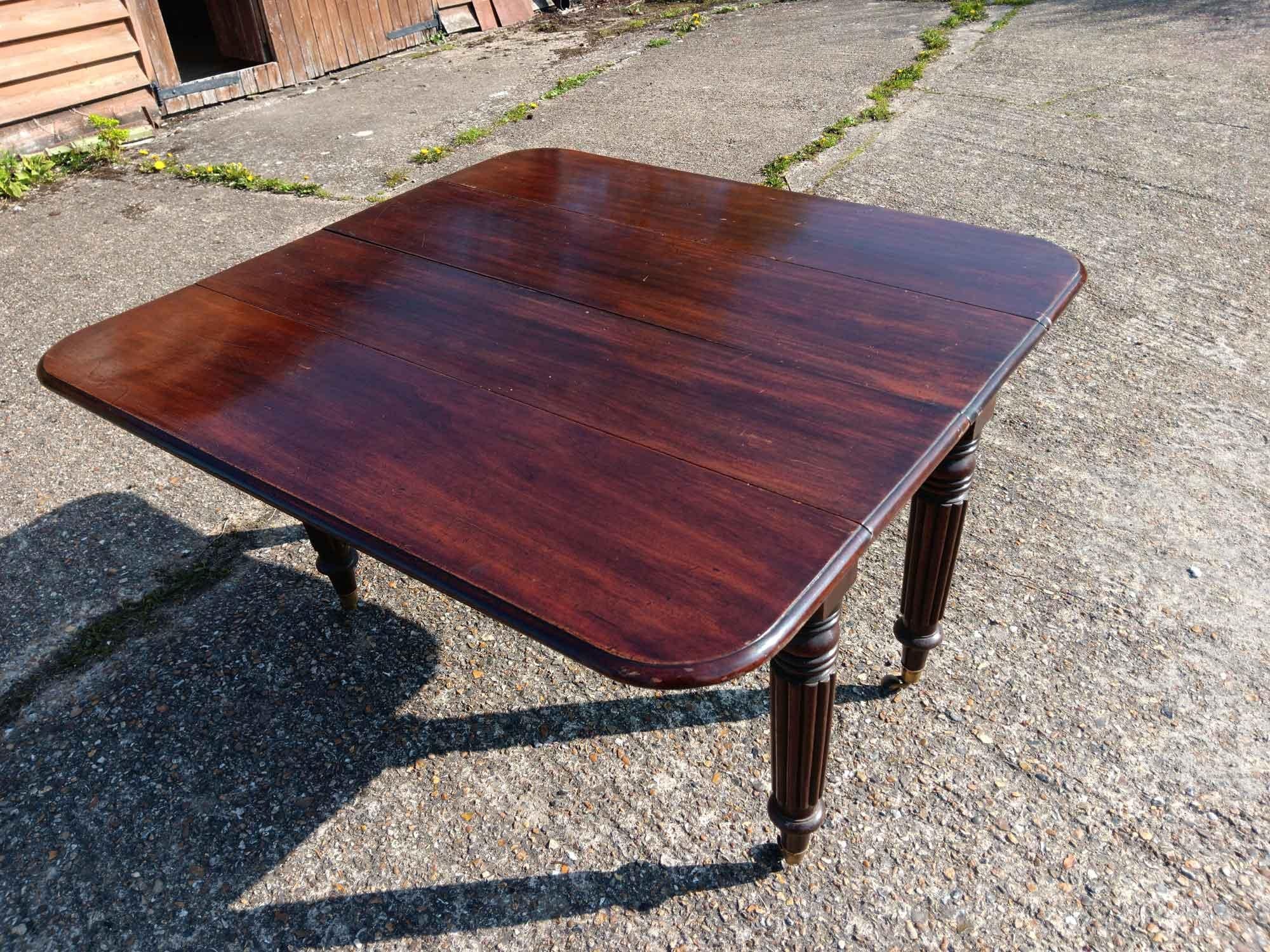 This Victorian table dates from about 1860. It is made of a rich close grain mahogany. This table can appear to be both dark and rich or a warm and golden colour depending on the light.

It is raised on 4 brass wheeled cup castors which are fitted