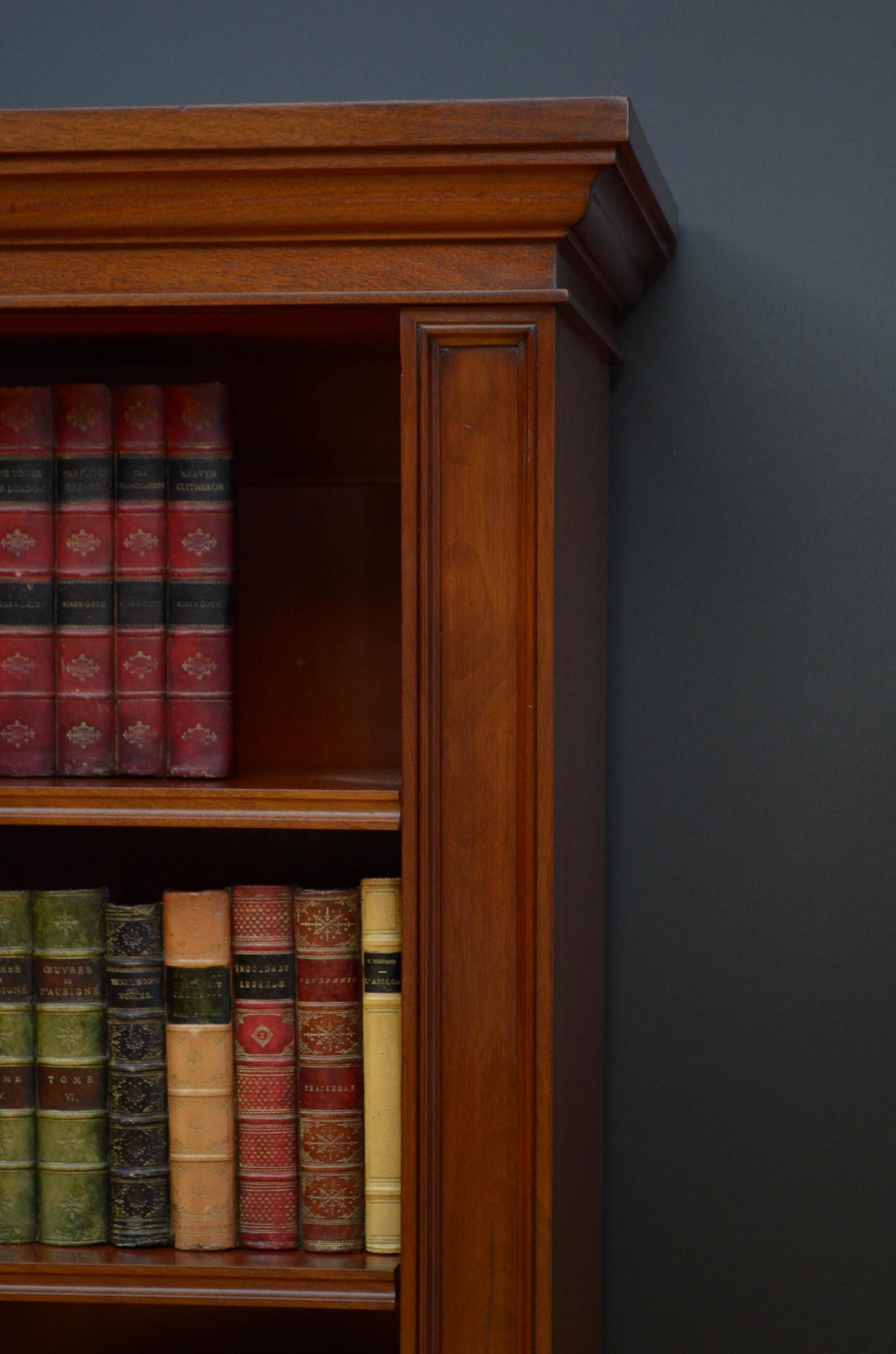 Victorian Solid Mahogany Open Bookcase 2