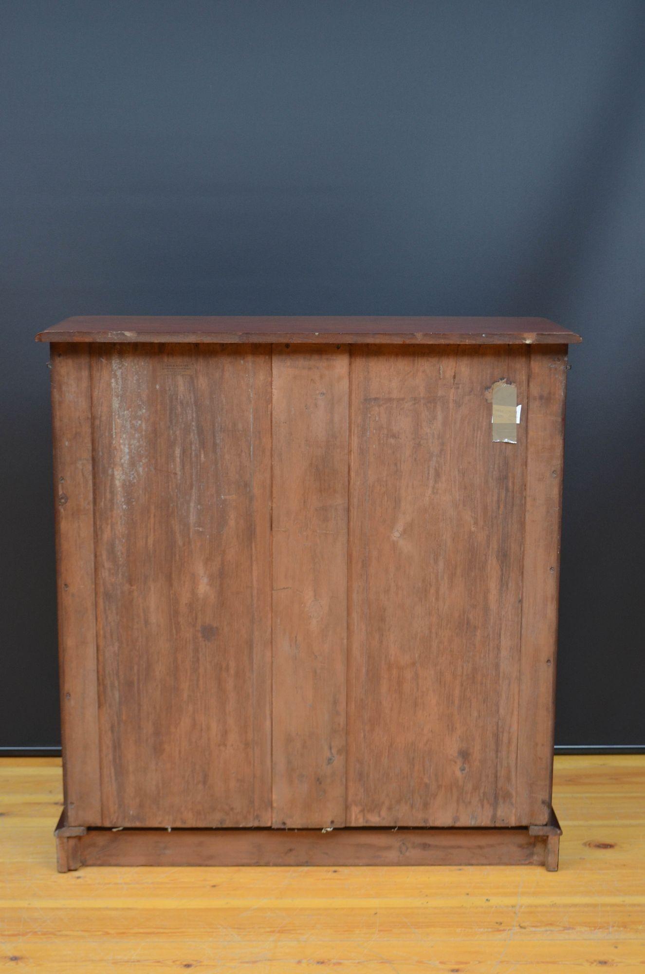 Victorian Solid Mahogany Open Bookcase For Sale 12
