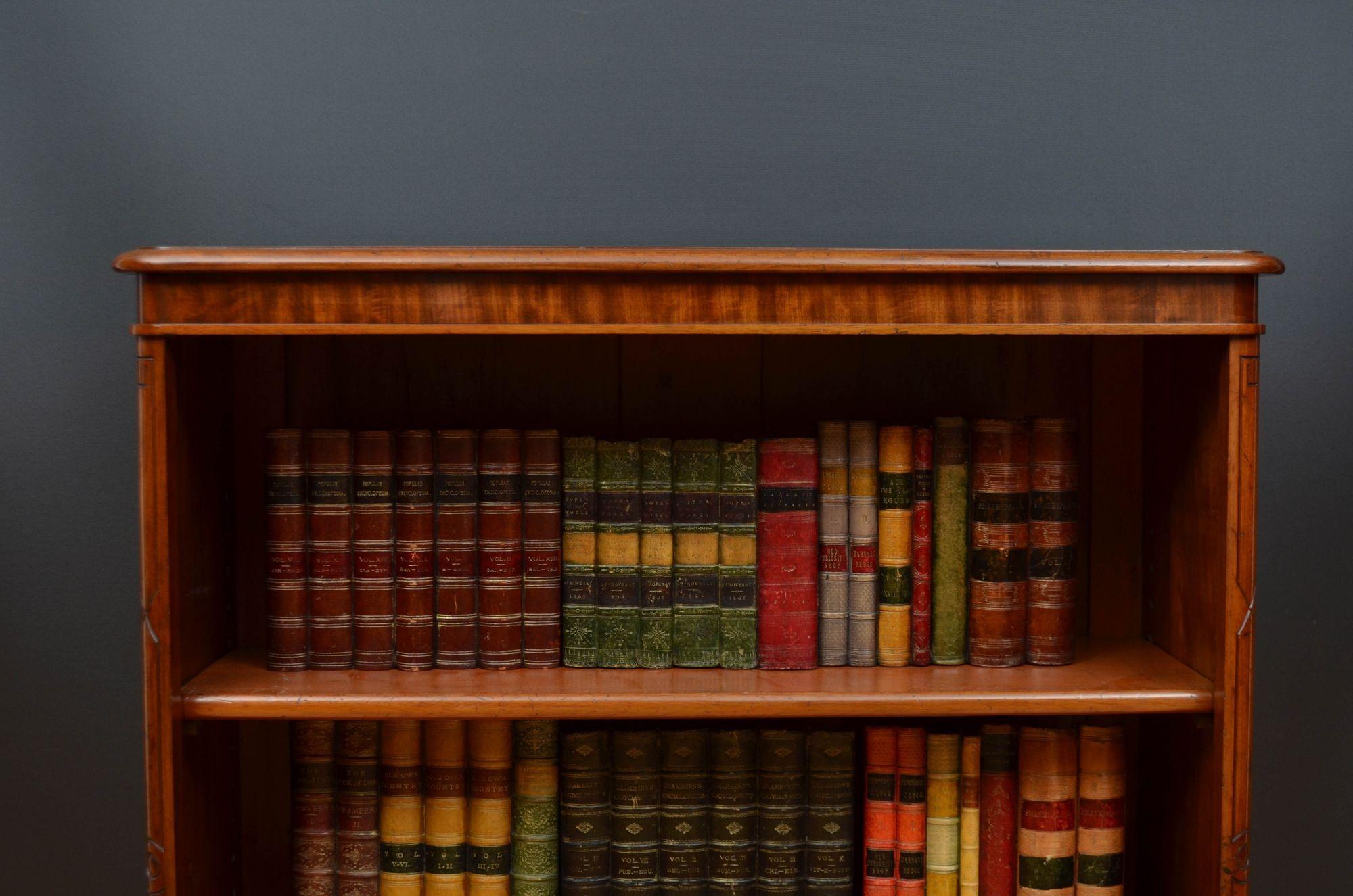 Victorian Solid Mahogany Open Bookcase For Sale 2