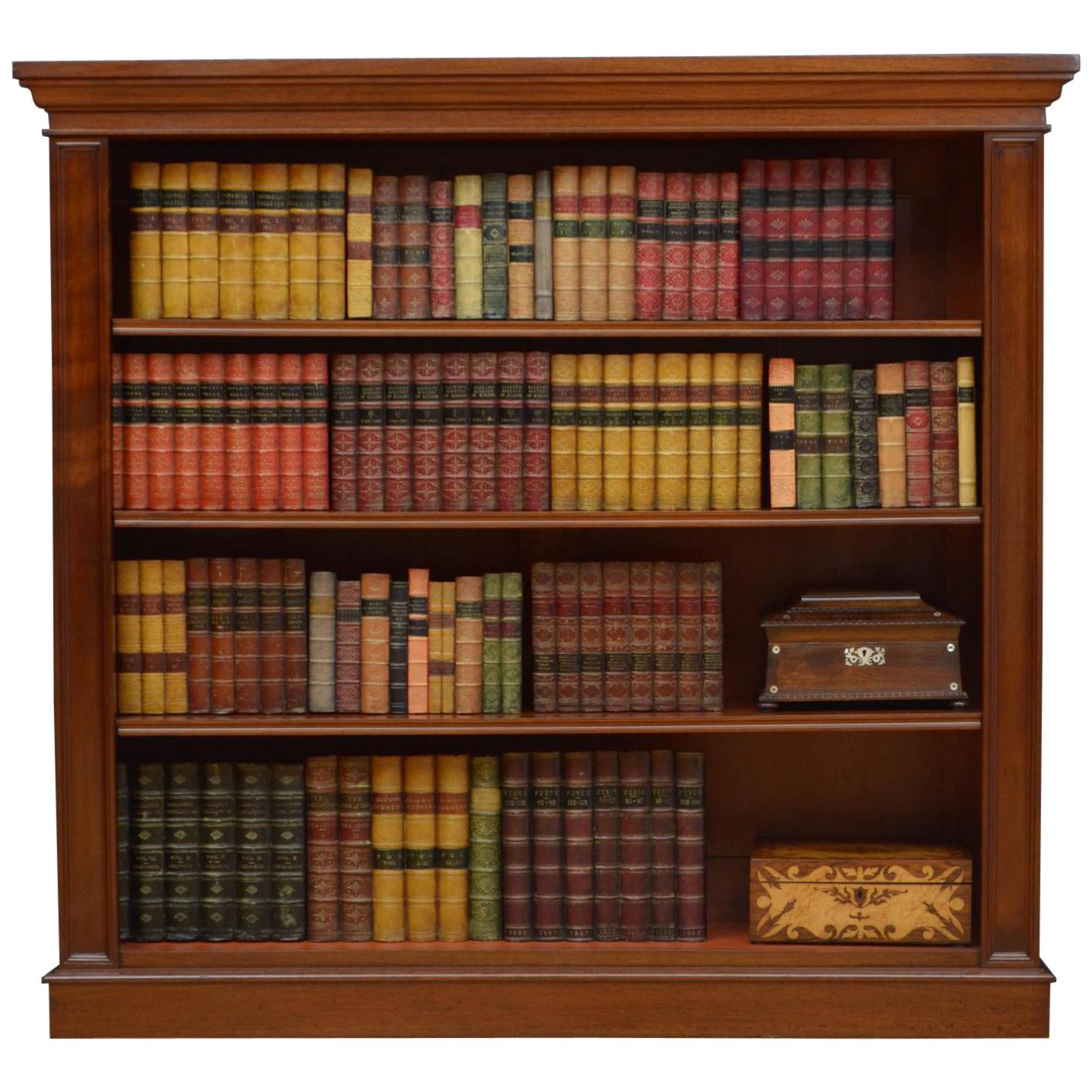 Victorian Solid Mahogany Open Bookcase