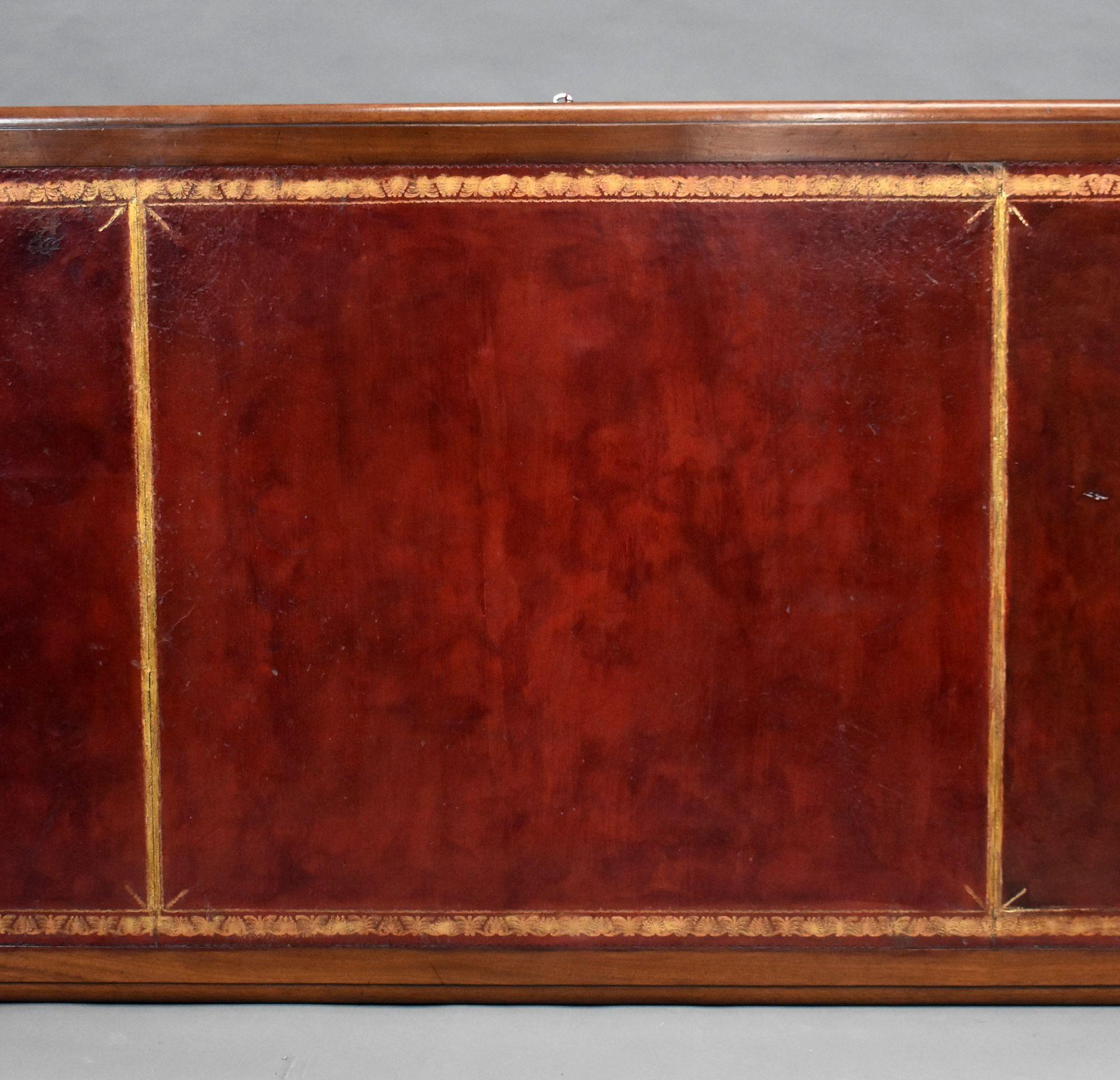 Victorian Solid Mahogany Pedestal Desk For Sale at 1stDibs