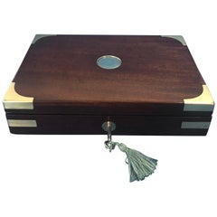 Victorian Solid Mahogany Pistol Box