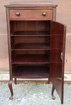 Victorian Solid Mahogany Sheet Music Cabinet, circa 1880s