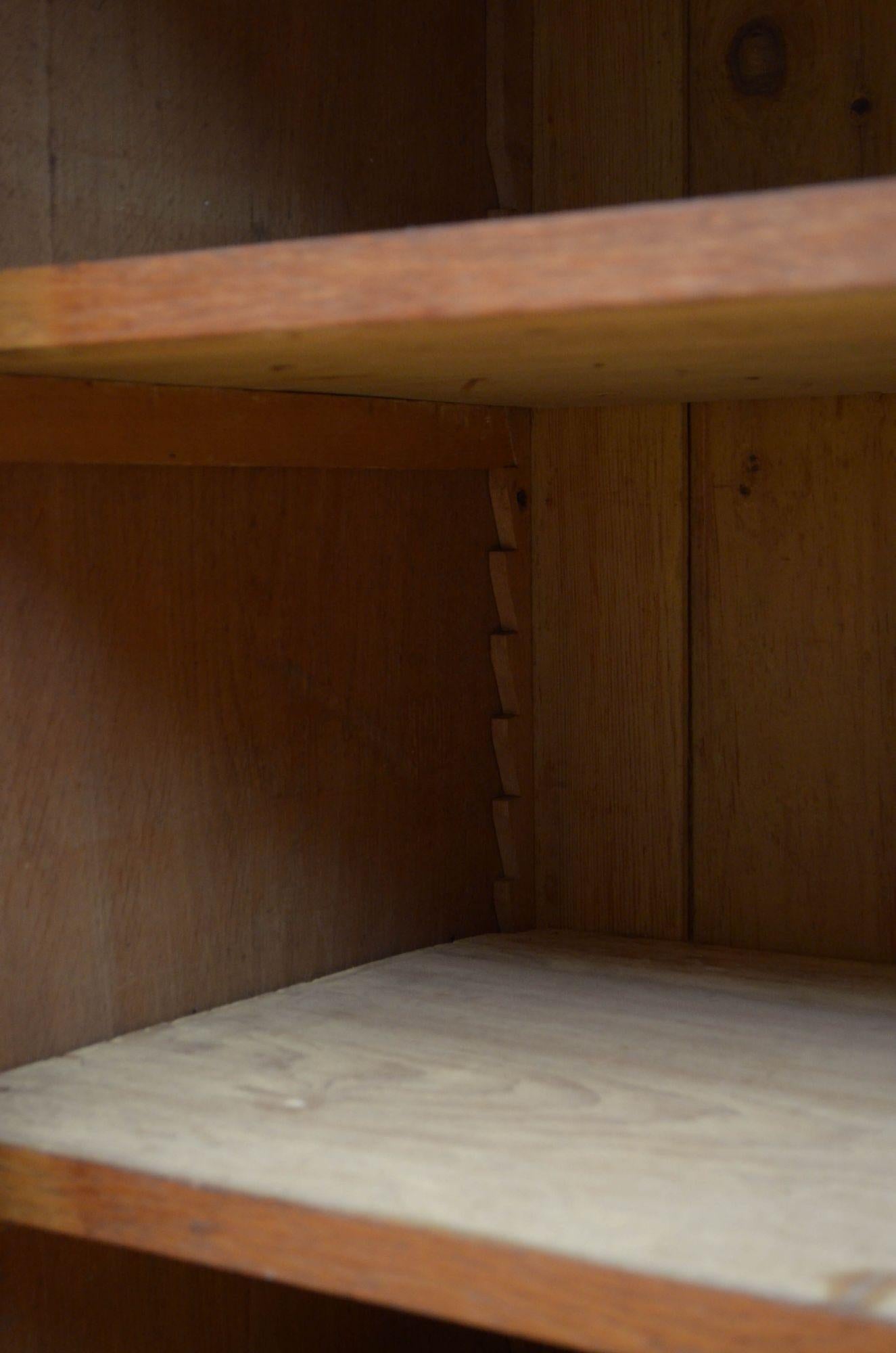 Victorian Solid Oak Cabinet Bookcase 9