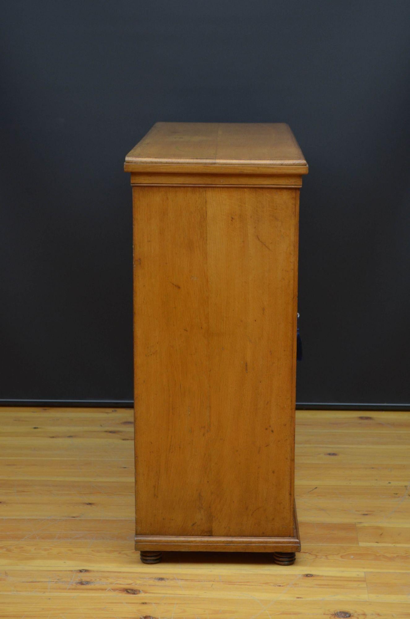 Victorian Solid Oak Cabinet Bookcase 11