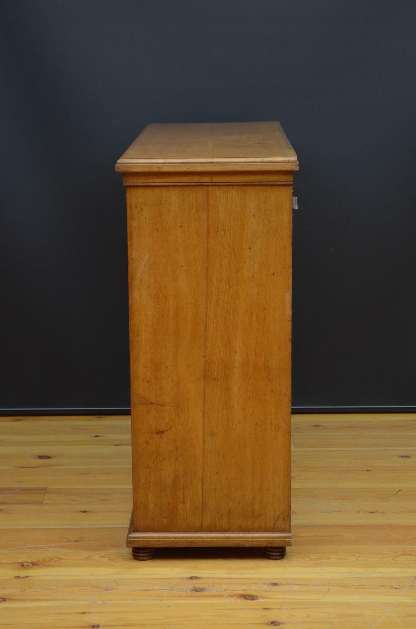 Victorian Solid Oak Cabinet Bookcase 12