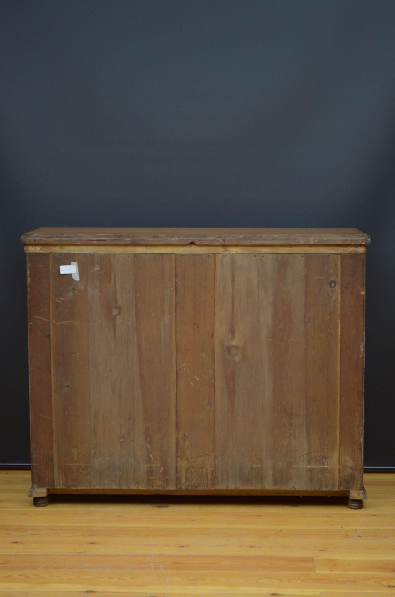 Victorian Solid Oak Cabinet Bookcase 13