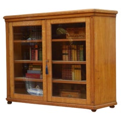 Victorian Solid Oak Cabinet Bookcase