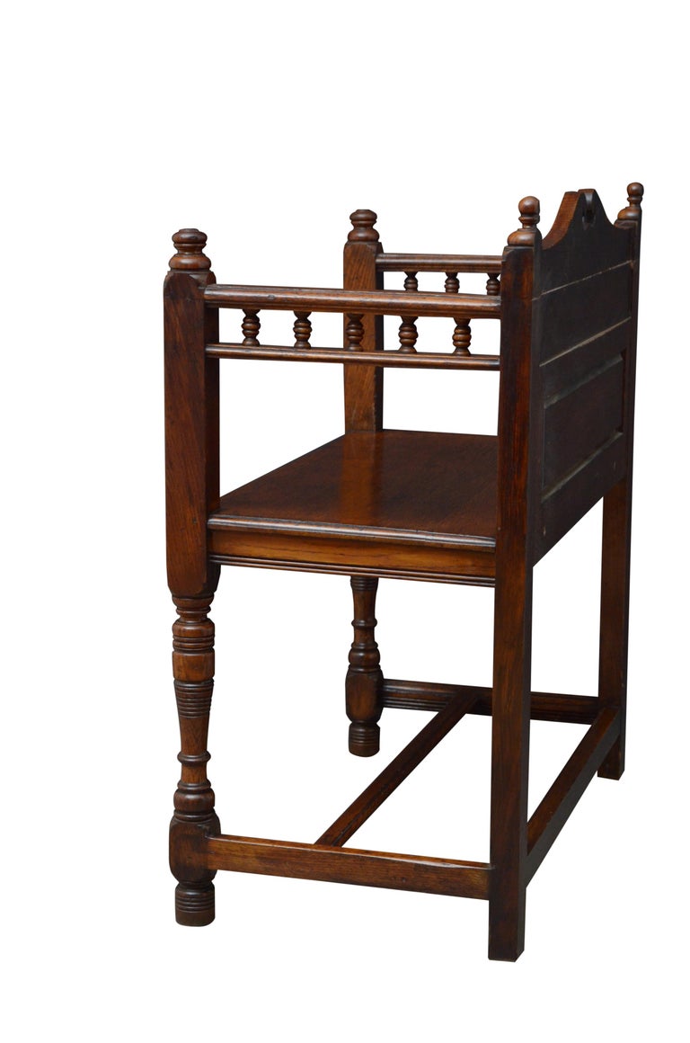 Victorian Solid Oak Hall Bench For Sale at 1stDibs