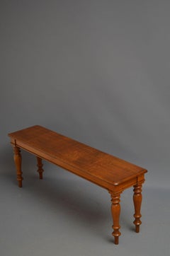 Victorian Solid Oak Hall Bench
