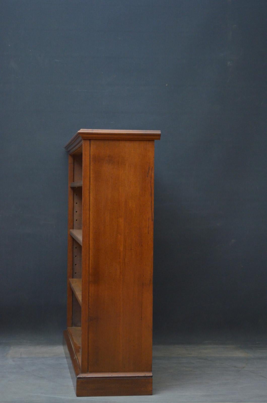 Victorian Solid Oak Open Bookcase by Shoolbred 2