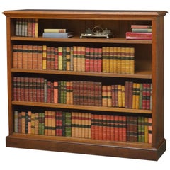 Victorian Solid Oak Open Bookcase by Shoolbred