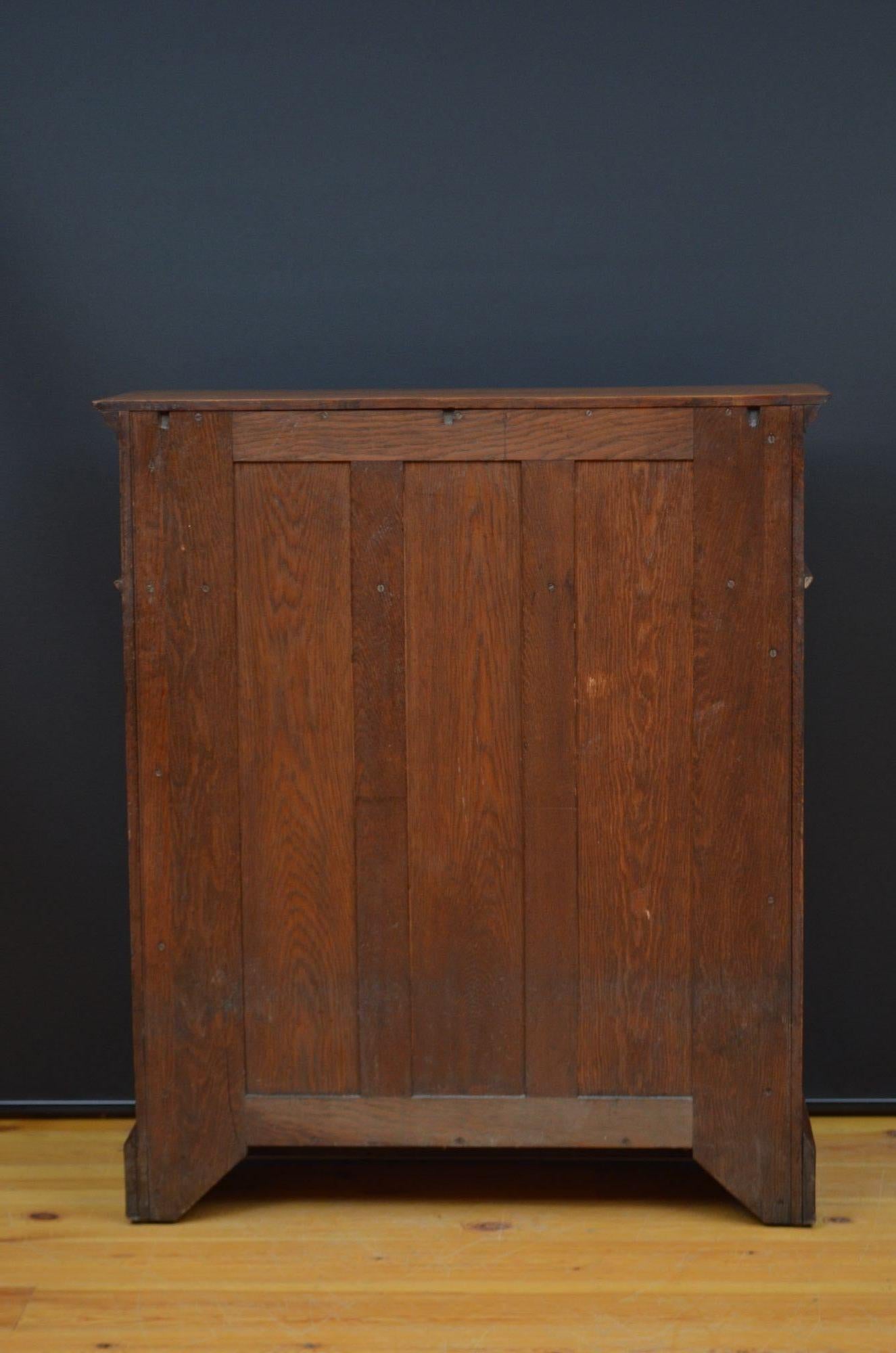 Victorian Solid Oak Open Bookcase For Sale 10