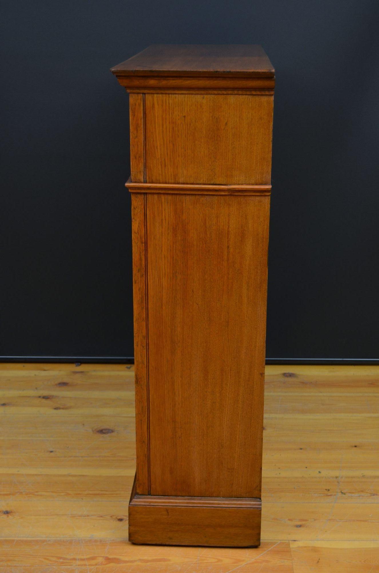 Victorian Solid Oak Open Bookcase For Sale 13