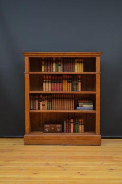 Victorian Solid Oak Open Bookcase