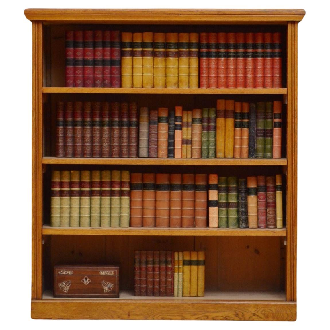 Solid Oak Glazed Bookcase For Sale at 1stDibs