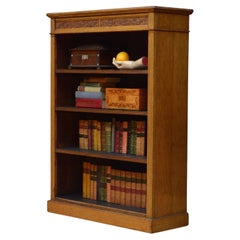 Victorian Solid Oak Open Bookcase