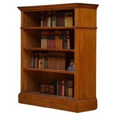 Antique Victorian Solid Oak Open Bookcase
