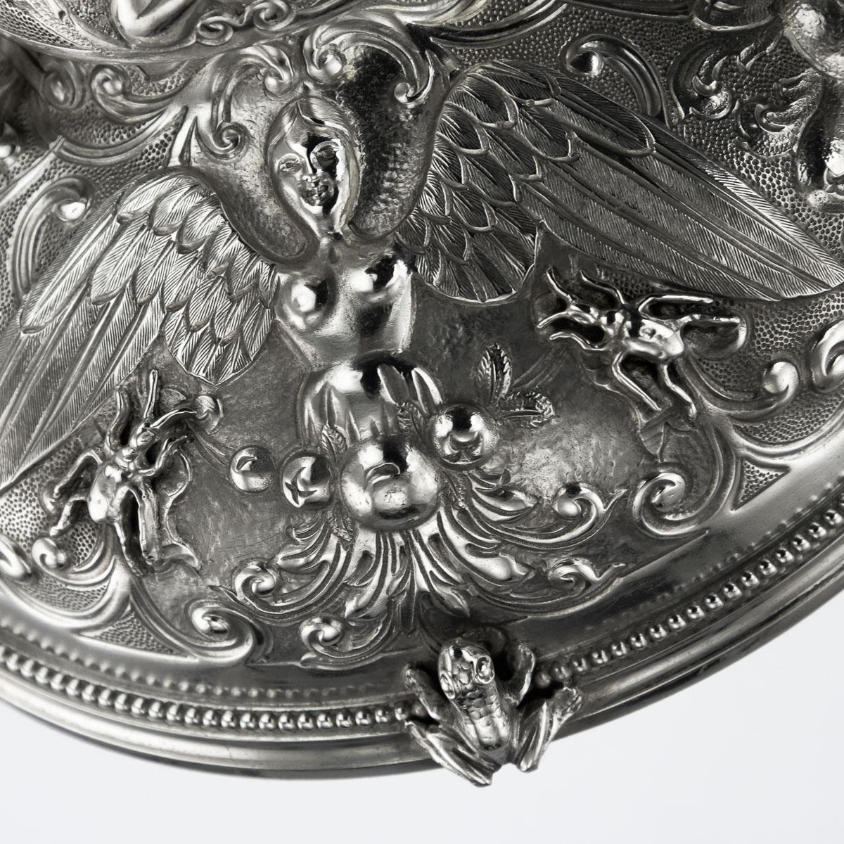 Viktorianischer Satz von vier Kandelabern aus massivem Silber, Macrae, ca. 1872-1873 im Angebot 8