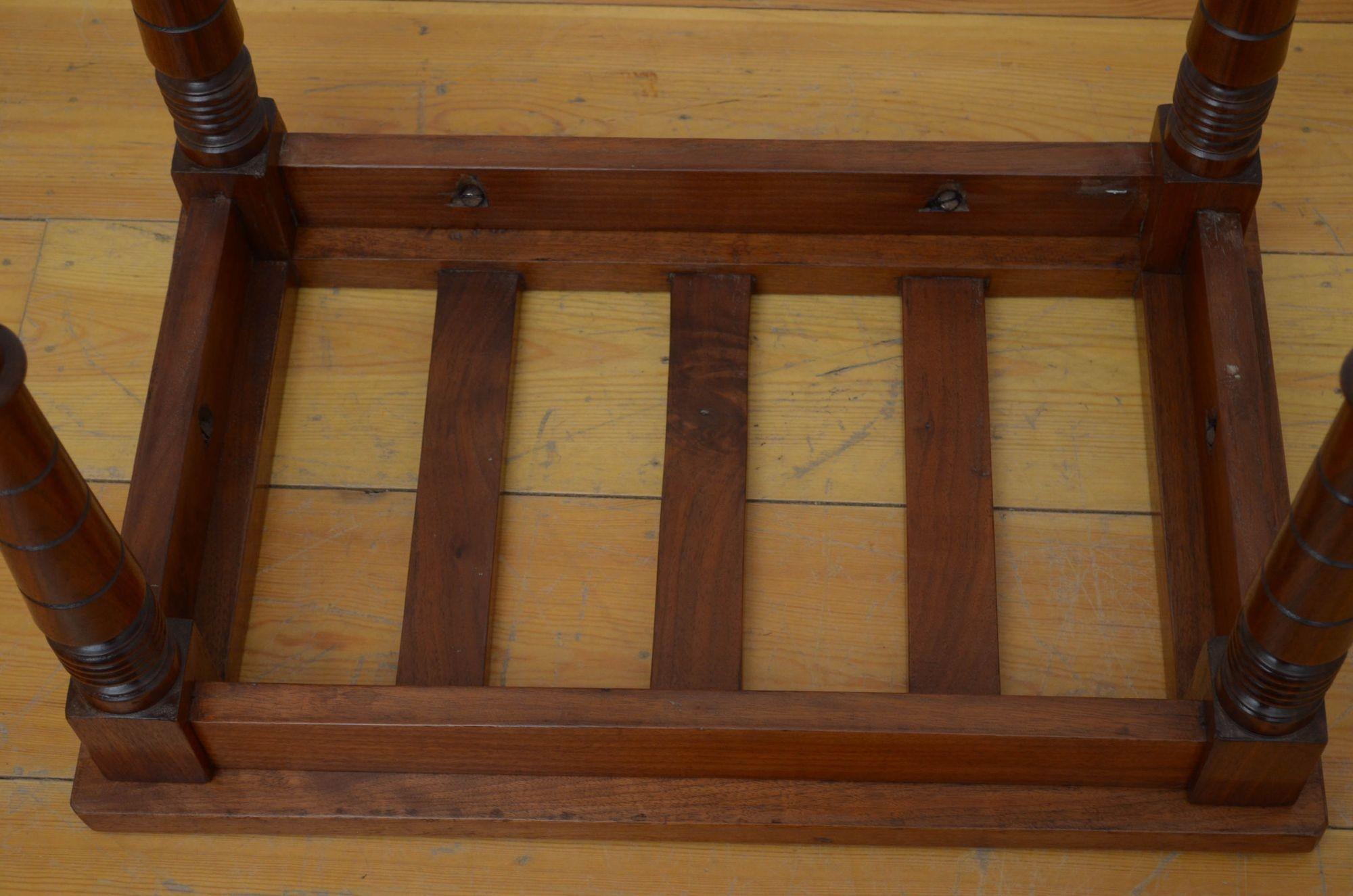 Victorian Solid Walnut Luggage Rack For Sale 5