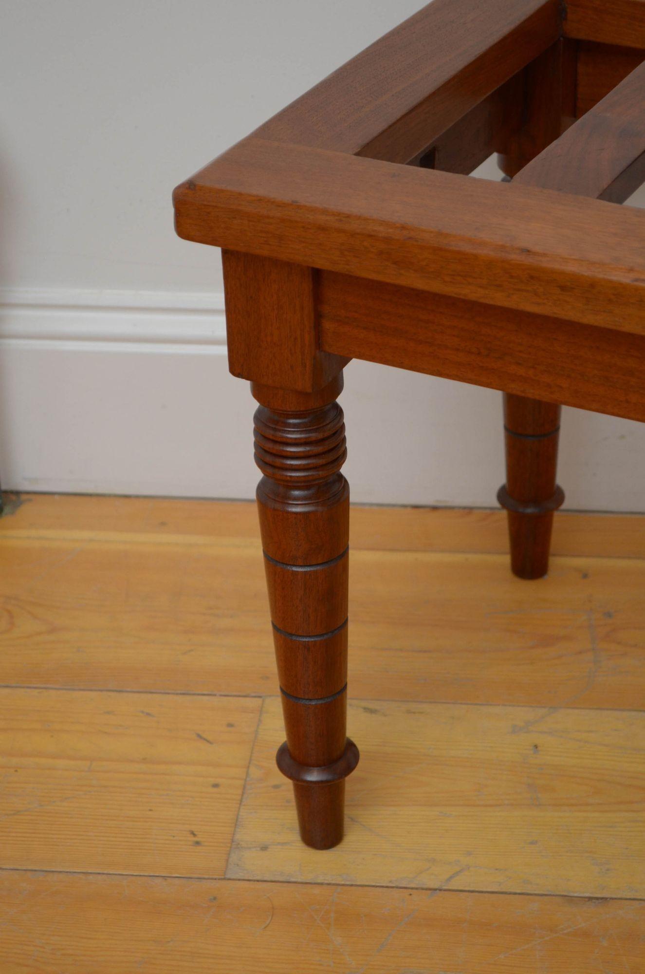 19th Century Victorian Solid Walnut Luggage Rack For Sale