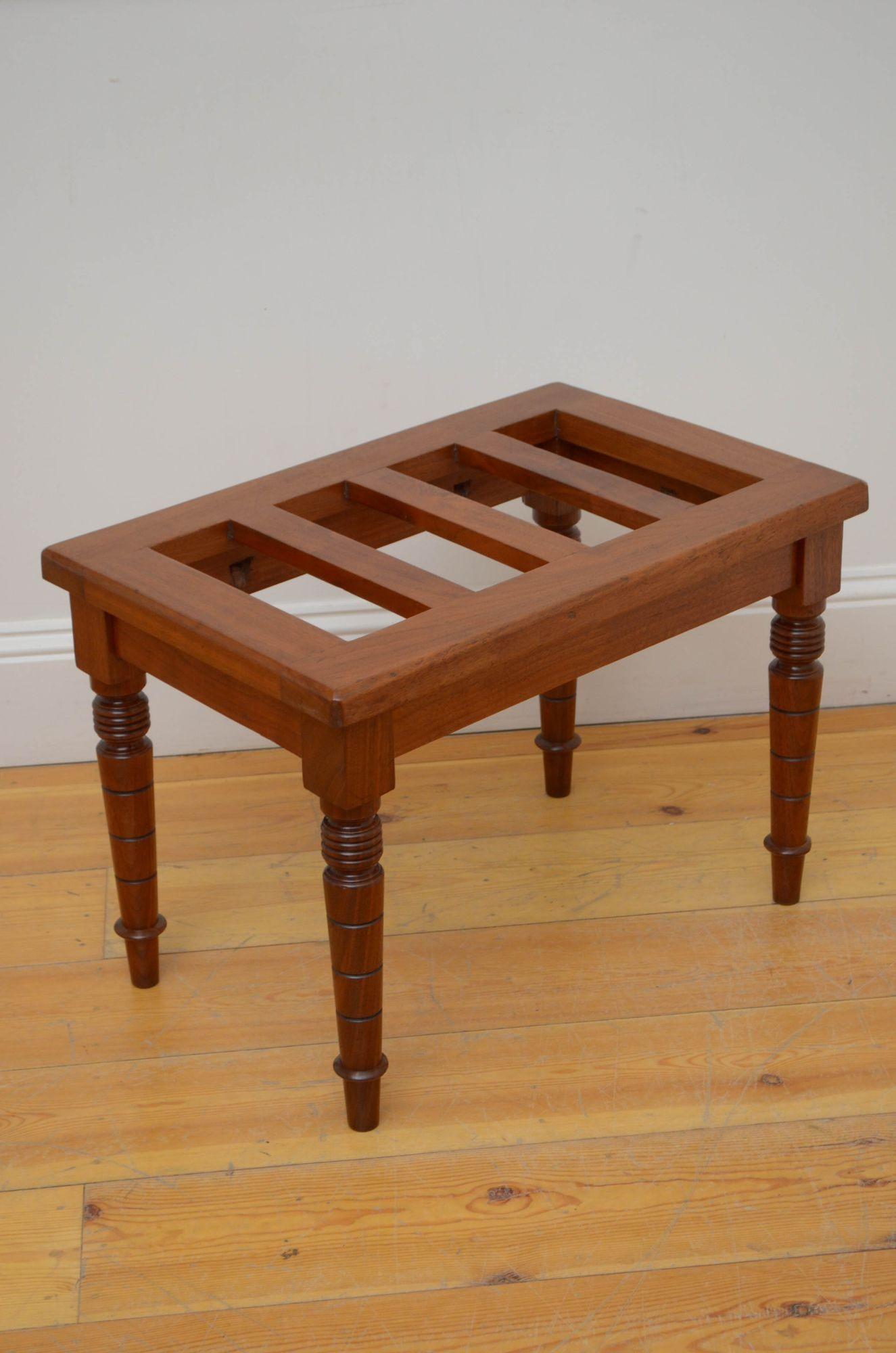 Victorian Solid Walnut Luggage Rack For Sale 2