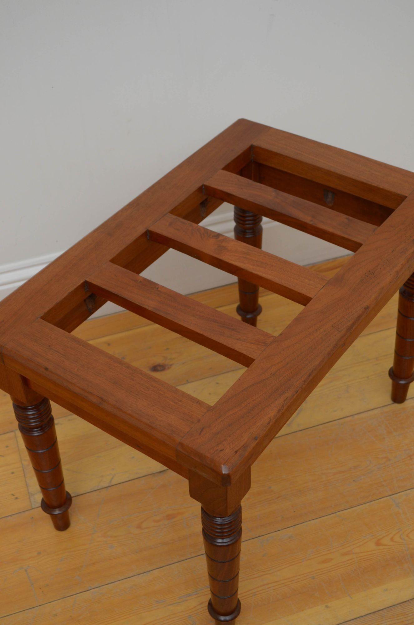 Victorian Solid Walnut Luggage Rack For Sale 3