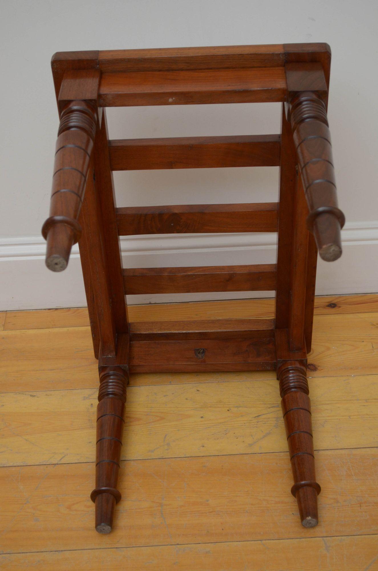 Victorian Solid Walnut Luggage Rack For Sale 4