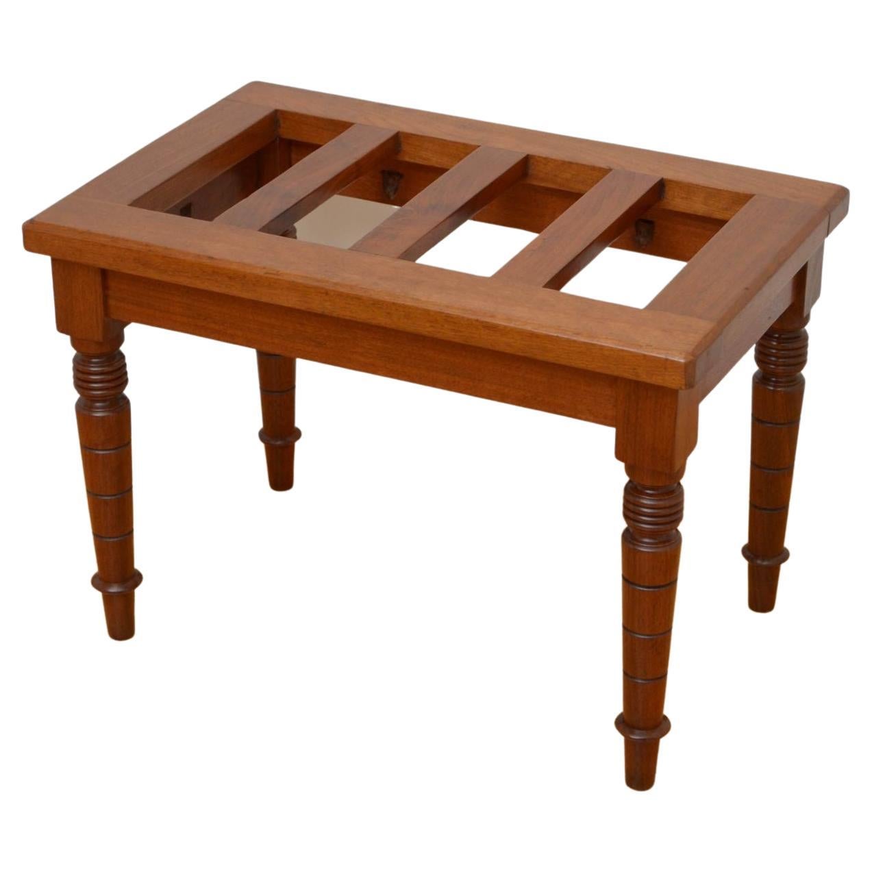Victorian Solid Walnut Luggage Rack For Sale