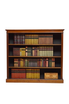 Victorian Solid Walnut Open Bookcase