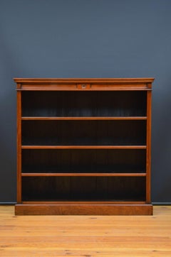 Victorian Solid Walnut Open Bookcase