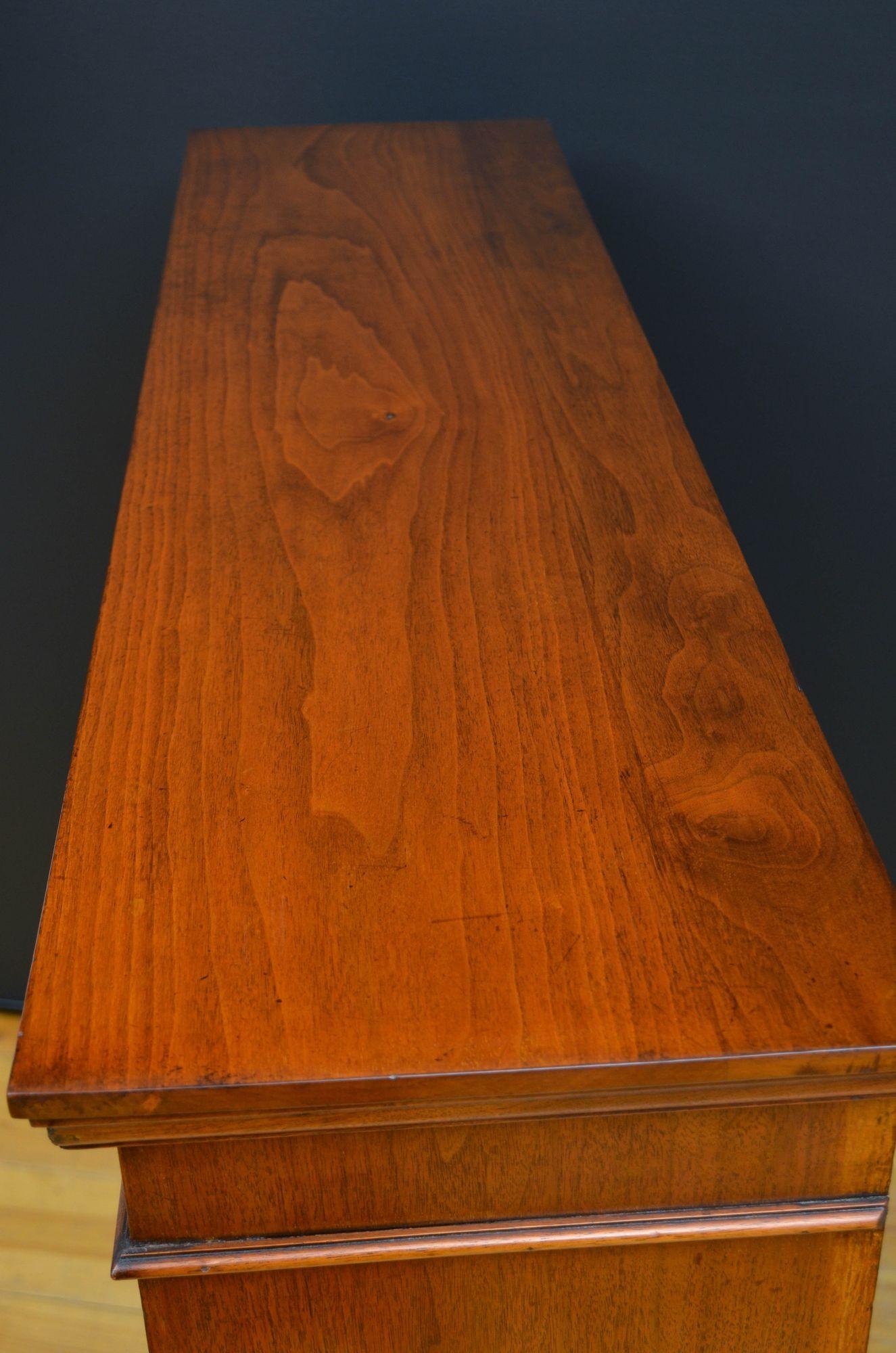 19th Century Victorian Solid Walnut Open Bookcase For Sale